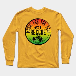 Reggae Music Quote Rasta Flag Colours Long Sleeve T-Shirt